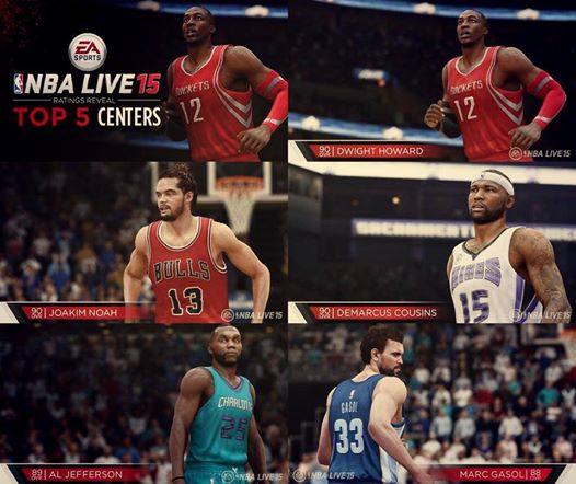 NBA Live 15 Ratings Released: Top 5 Centers