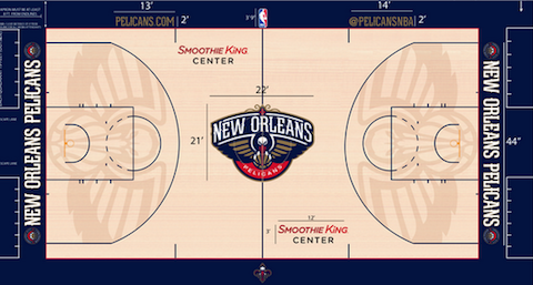 Pelicans Unveil New Court Design