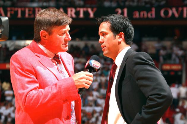 Erik Spoelstra Gives Special Message to Craig Sager During Game Interview