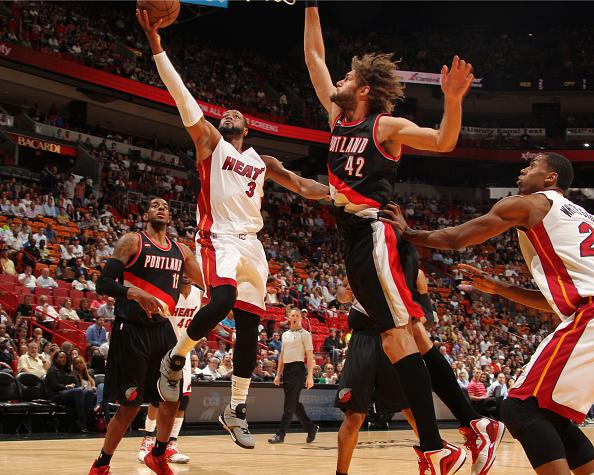 Wade Comes up Big Again as Heat Knock Off Blazers 108-104